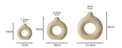 jarron de ceramica (Diseño Donut)